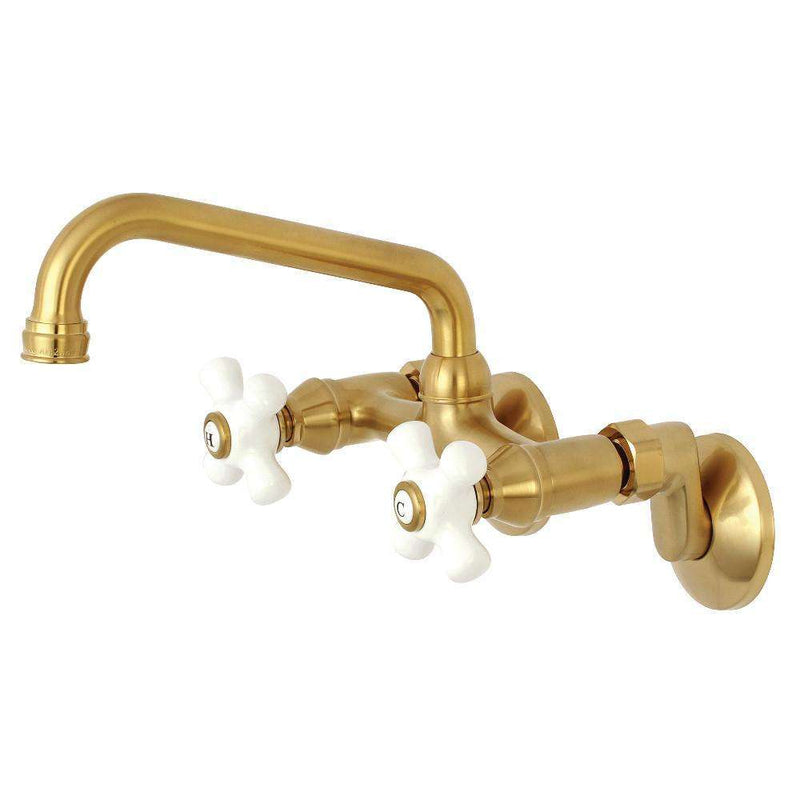 Kingston Brass KS613SB 2-Handle Wall Mount Kitchen Faucet