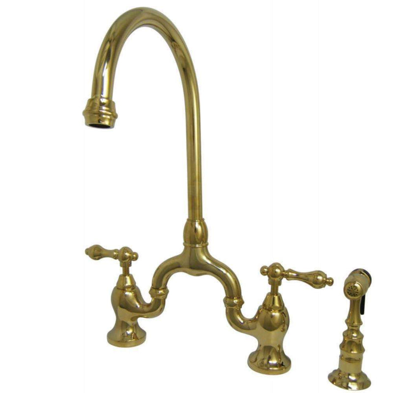 Kingston KS7792ALBS English Country Kitchen Bridge Faucet W/