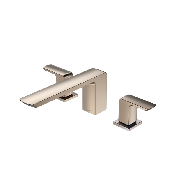 TOTO GR Two-Handle Deck-Mount Roman Tub Filler Trim, Brushed Nickel TBG02201U#BN