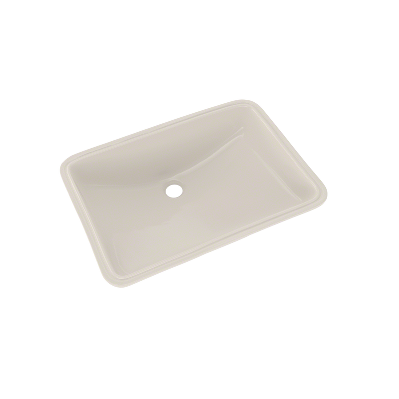 TOTO 21-1/4" x 14-3/8" Large Rectangular Undermount Bathroom Sink with CeFiONtect, Sedona Beige LT540G