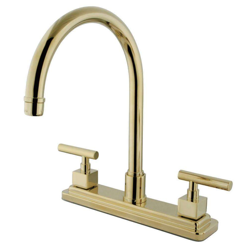 Kingston Brass KS8792CQLLS Centerset Kitchen Faucet Brass