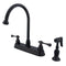 Kingston Brass KB3755BLBS Centerset Kitchen Faucet Bronze