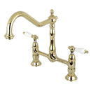 Kingston Brass KS1172PL Heritage Kitchen Bridge Faucet Brass