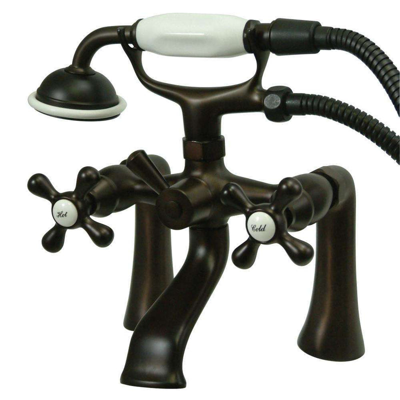 Kingston Brass KS268ORB Deck Mount Clawfoot Tub Faucet with