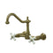 Kingston KS1243PX Heritage 8 in. Wall Mount Kitchen Faucet,