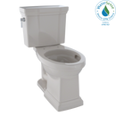 TOTO Promenade II Two-Piece Elongated 1.28 GPF Universal Height Toilet with CeFiONtect, Sedona Beige CST404CEFG