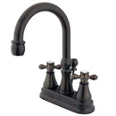 Kingston Brass KS2615AX 4 in. Centerset Bath Faucet Bronze