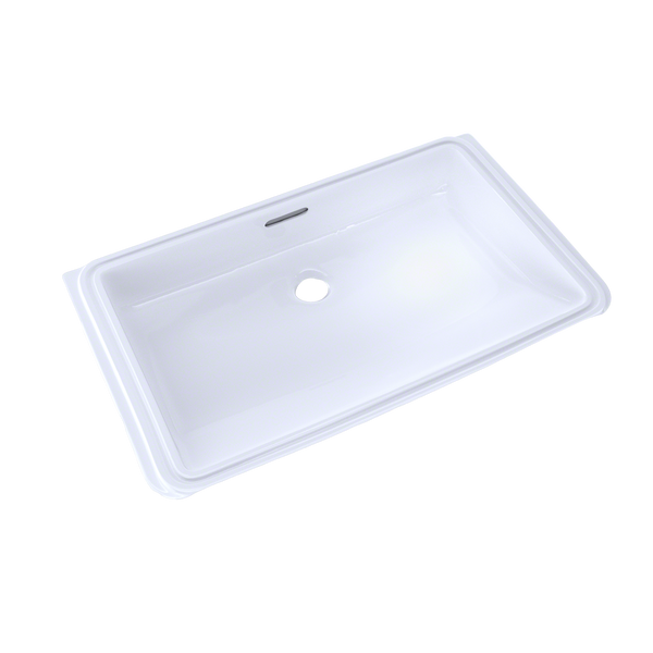 TOTO Rectangular Undermount Bathroom Sink with CeFiONtect, Cotton White LT191#01