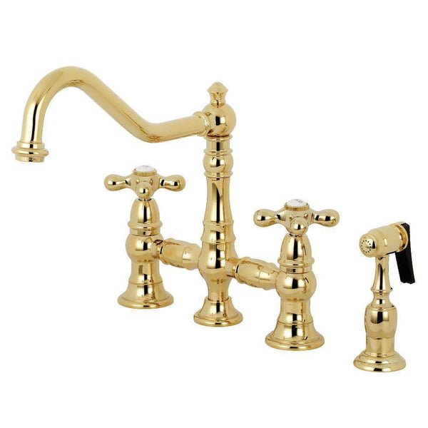 Kingston KS3272AXBS Restoration 8" Bridge Kitchen Faucet Sp