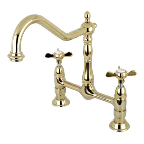 Kingston KS1172BEX 8" Centerset Kitchen Faucet LessBrass