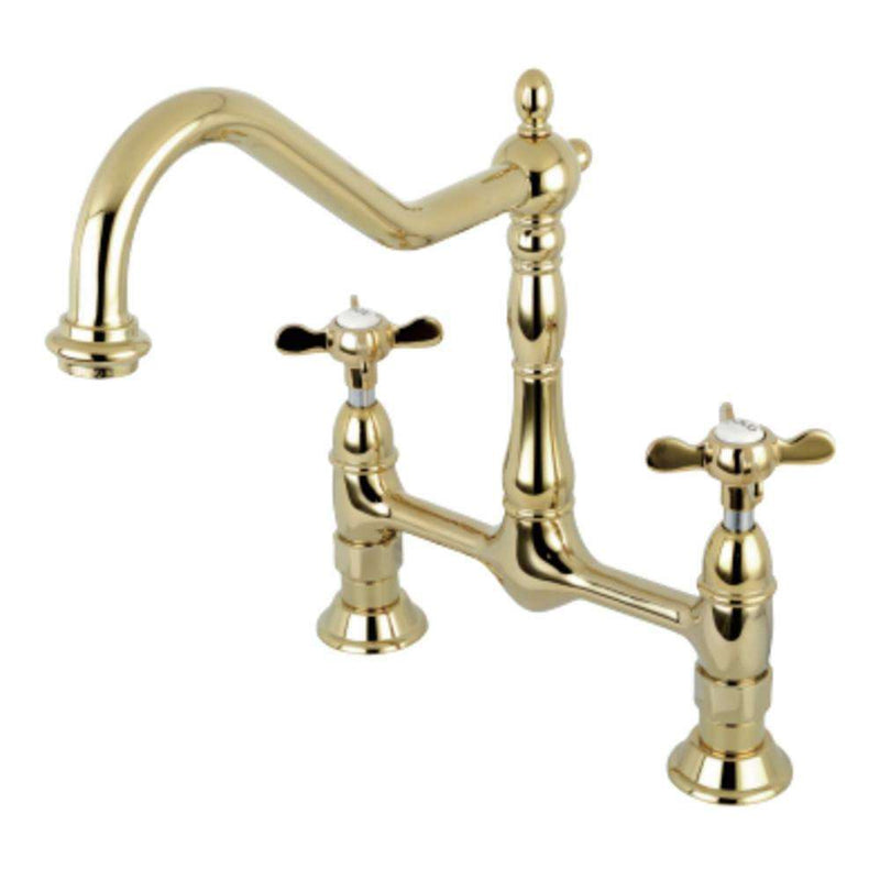 Kingston KS1172BEX 8" Centerset Kitchen Faucet LessBrass