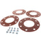 4" Full Face Gasket Set with Zinc Plated Carbon Steel Bolts