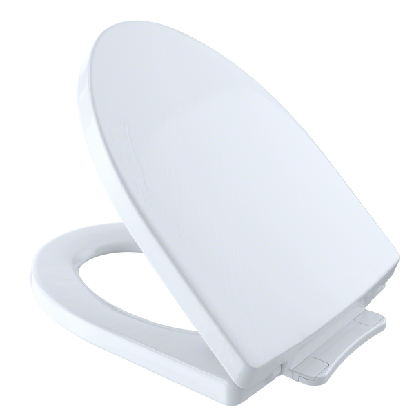 TOTO Soir ¬e SoftClose Non Slamming, Slow Close Elongated Toilet Seat and Lid, Cotton White SS214#01