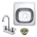 Kingston Brass KZ16156KB460 Bar Sink and Faucet