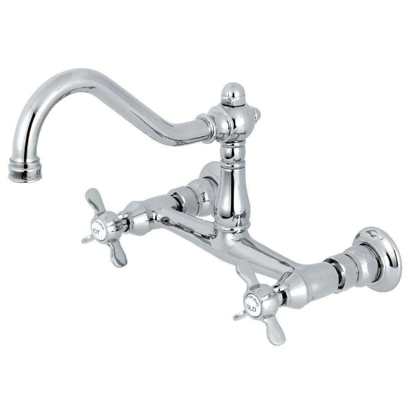 Kingston Brass KS3241BEX 8" Center Wall Mount Bath Faucet