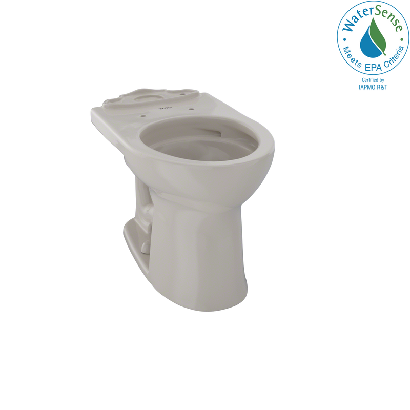 TOTO Drake II Universal Height Round Toilet Bowl with CeFiONtect, Bone CST453CEFG