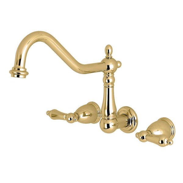 Kingston Brass KS1282AL Wall Mount Kitchen Faucet Brass