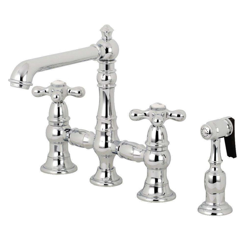 Kingston KS7271AXBS English Country 8" Bridge Kitchen Faucet