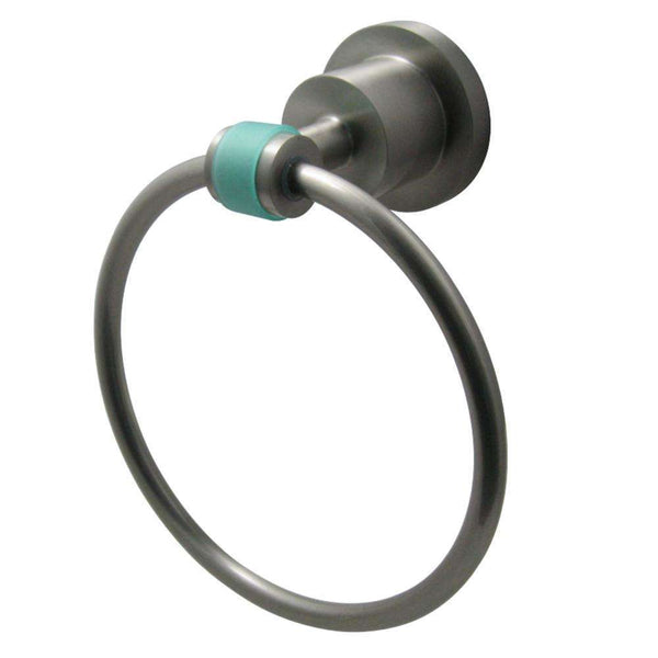 Kingston Brass BA8214SNDGL Green Eden 6-Inch Towel Ring