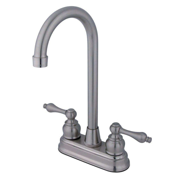 Kingston Brass KB498AL Vic 4" Centerset High Arch Bar Faucet