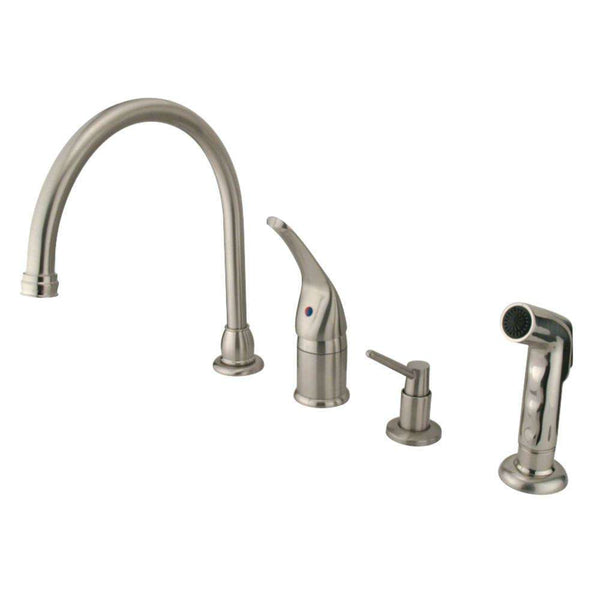 Kingston Brass KB828K8 Sg-Hnd Widespread Kitchen Faucet