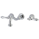 Kingston KS3121AL Vintage 2-Hnd Wall Mount Bath Faucet