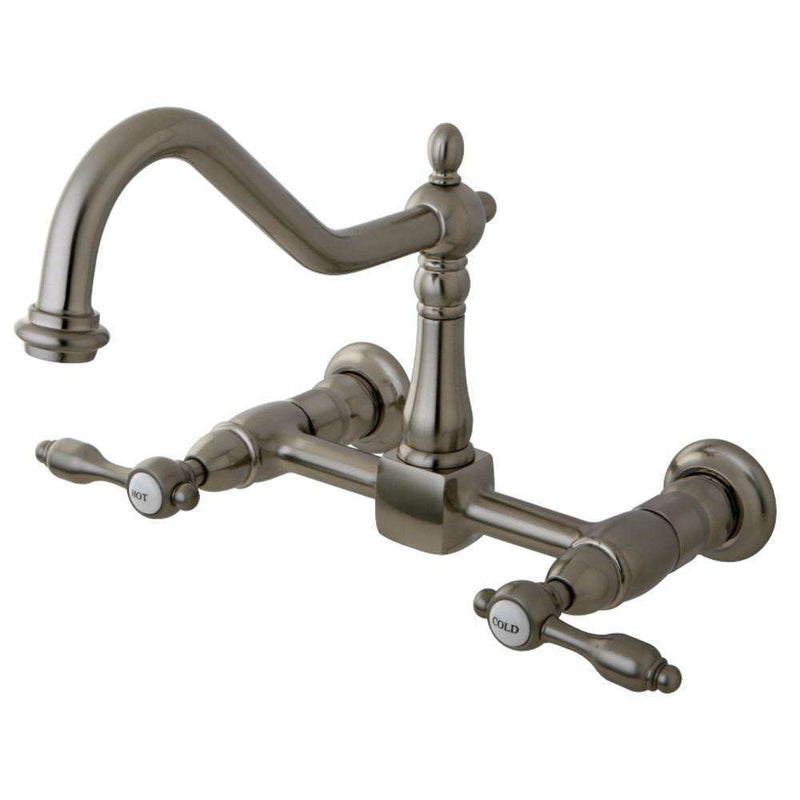 Kingston KS1248TAL 8" Centerset Wall Mount Kitchen Faucet