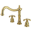 Kingston Brass KS1342TX French Country Roman Tub Filler,PB