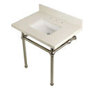 Kingston Brass KVPB3030WQBSQ6 30X22 White Quartz Vanity with