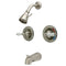 Kingston Brass KB668PL Tub and Shower Faucet, Brushed Nickel