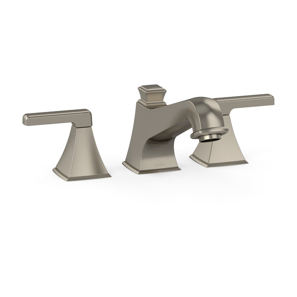 TOTO Connelly Two Handle Deck-Mount Roman Tub Filler Trim, Brushed Nickel TB221DD#BN