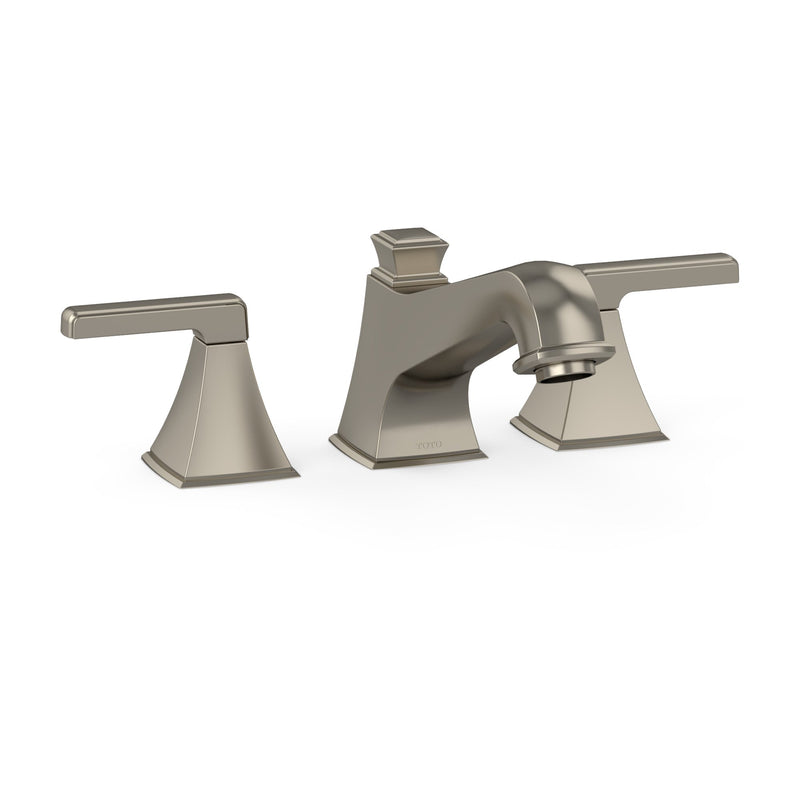 TOTO Connelly Two Handle Deck-Mount Roman Tub Filler Trim, Brushed Nickel TB221DD