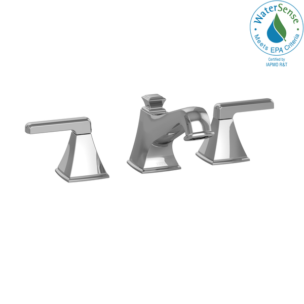 TOTO Connelly Two Handle Widespread 1.2 GPM Bathroom Sink Faucet, Polished Chrome TL221DD12#CP