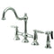 Kingston KS3791GLBS Restoration Kitchen Bridge Faucet W/ Sp