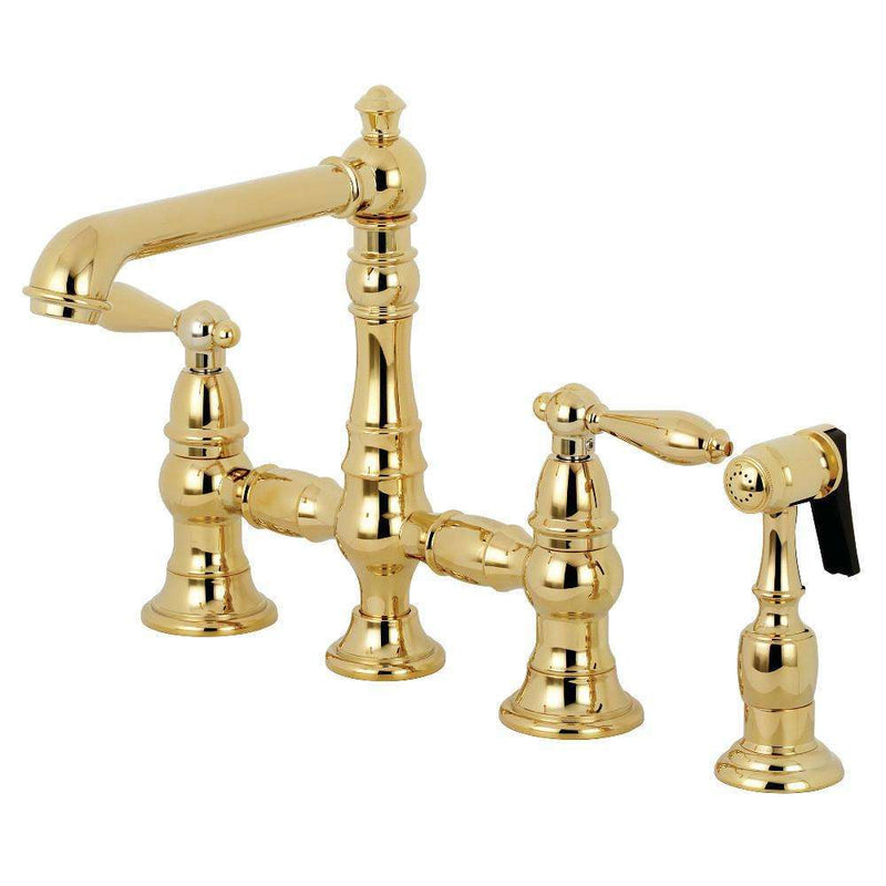 Kingston Brass KS7272ALBS Kitchen Faucet W/ Side Sp Brass