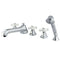 Kingston Brass KS43015PX Roman 5-Piece Roman Tub Filler