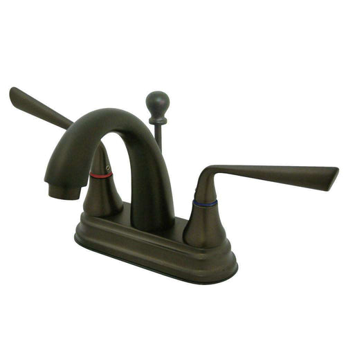 Kingston Brass KS7615ZL 4 in. Centerset Bath Faucet Bronze