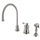 Kingston Brass KS3818PLBS Widespread Kitchen Faucet