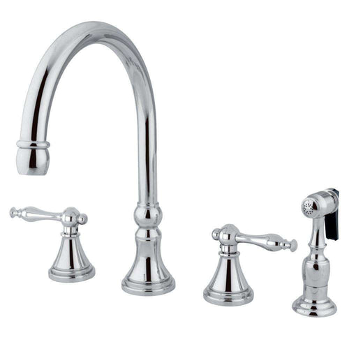 Kingston Brass KS2791NLBS Widespread Kitchen Faucet