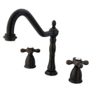 Kingston Brass KB1795AXLS Widespread Kitchen Faucet Bronze