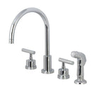 Kingston Brass KS8721CML Widespread Kitchen Faucet