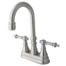 Kingston Brass KS2498TL Bar Faucet, Brushed Nickel