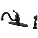 Kingston Brass KB3575BLBS Vt 8" Kitchen Faucet W/ Brass Sp