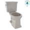 TOTO Promenade II Two-Piece Elongated 1.28 GPF Universal Height Toilet with CeFiONtect, Bone CST404CEFG#03