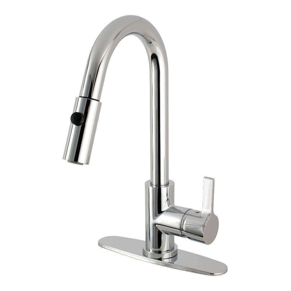 Kingston Brass LS8781CTL Sg-Hnd Pull-Down Kitchen Faucet