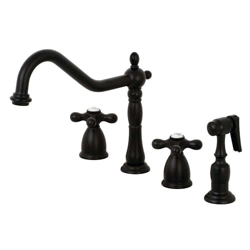 Kingston Brass KB1790AXBS 8" Wsp Kitchen Faucet W/ Brass Sp,