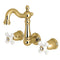 Kingston KS1222PX 8" Center Wall Mount Bath Faucet