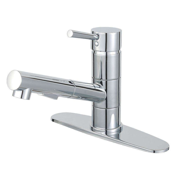 Kingston Brass LS8401DL Sg-Hnd Pull-Out Kitchen Faucet