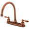 Kingston KB726ALLS 8" Centerset Kitchen Faucet Copper