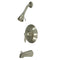 Kingston Brass KB2638KL Tub & Shower Faucet, Brushed Nickel